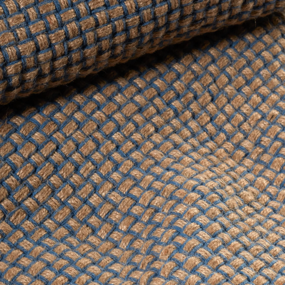 Donnie Navy Annie Selke Handwoven Jute Rug at Home Smith