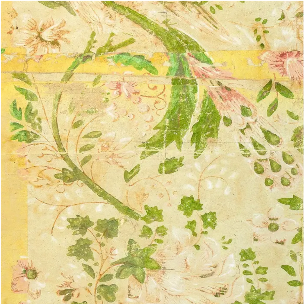 Detail of Framed French Wallpaper Panels at Home Smith