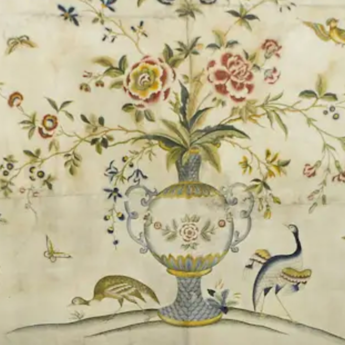 Detail of Chinoiserie in Blue Framed Art Print at Home Smith