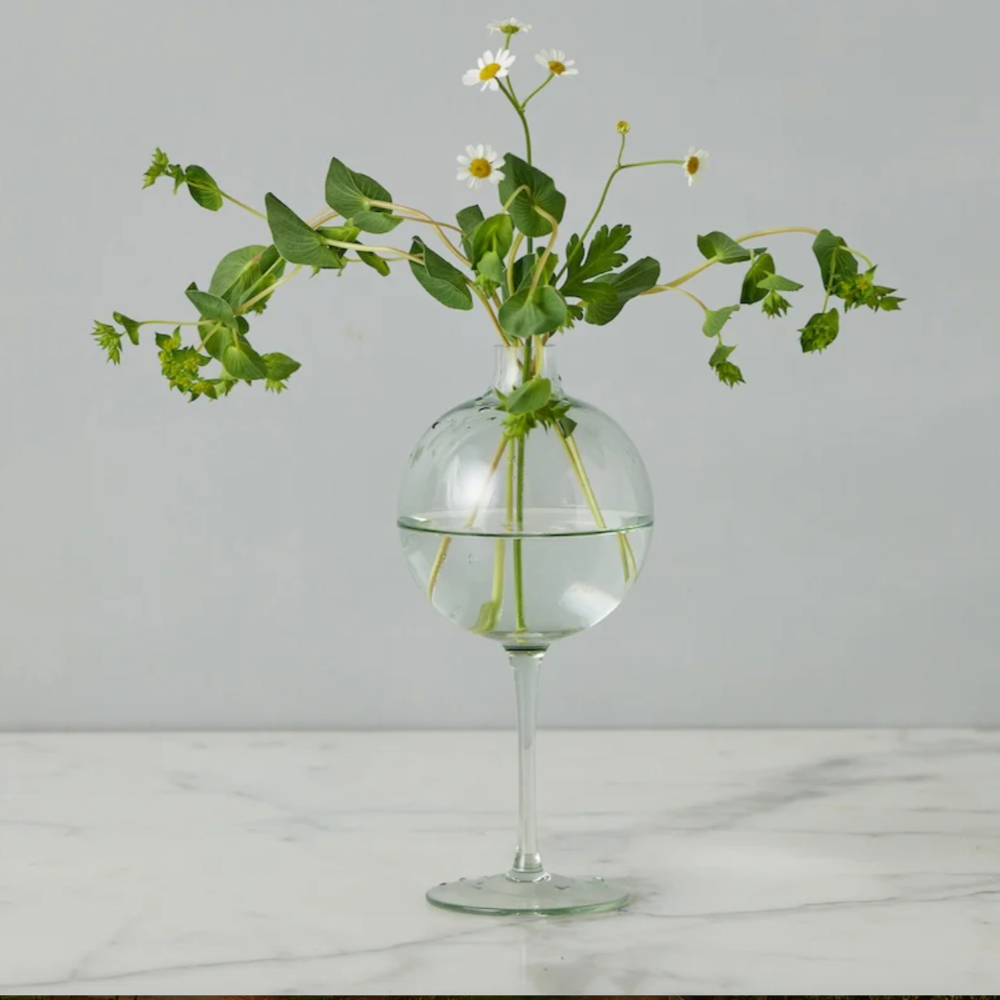 Sage Wine Glass Vase at Home Smith