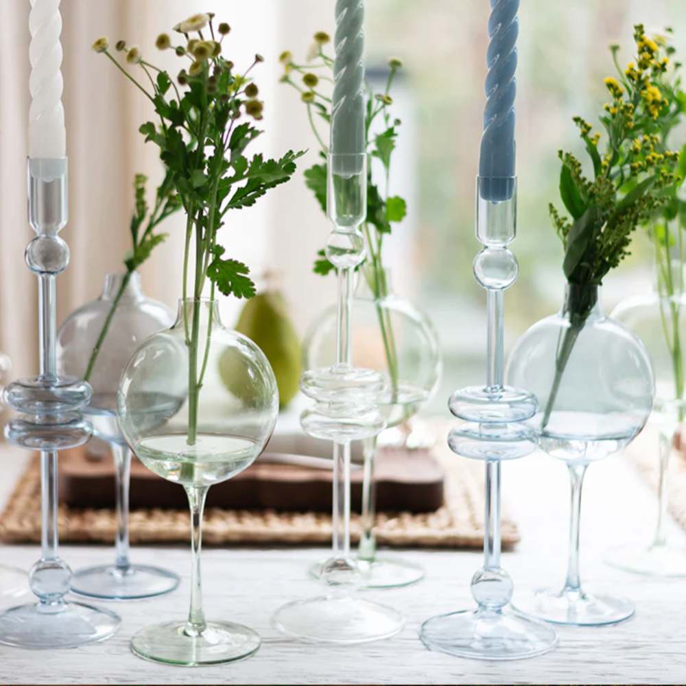 Sage Wine Glass Vase at Home Smith