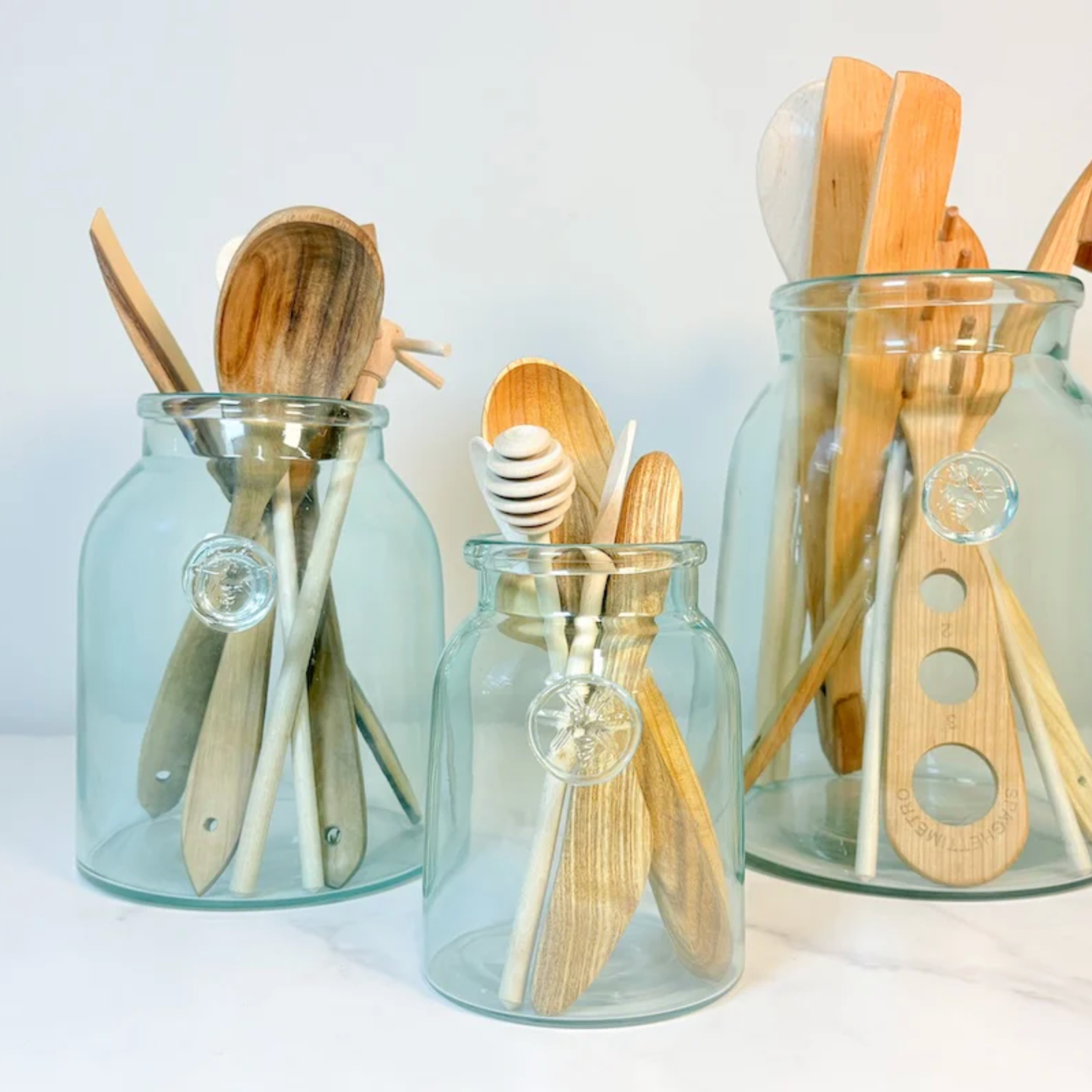 Ways to use the French Bee Glass Mason Jars as storage at Home Smith