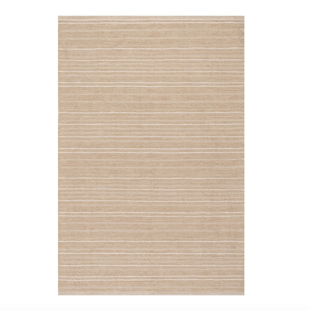 Dash and Albert Skipper Stripe Khaki Handwoven Indoor/Outdoor Rug at Home Smith