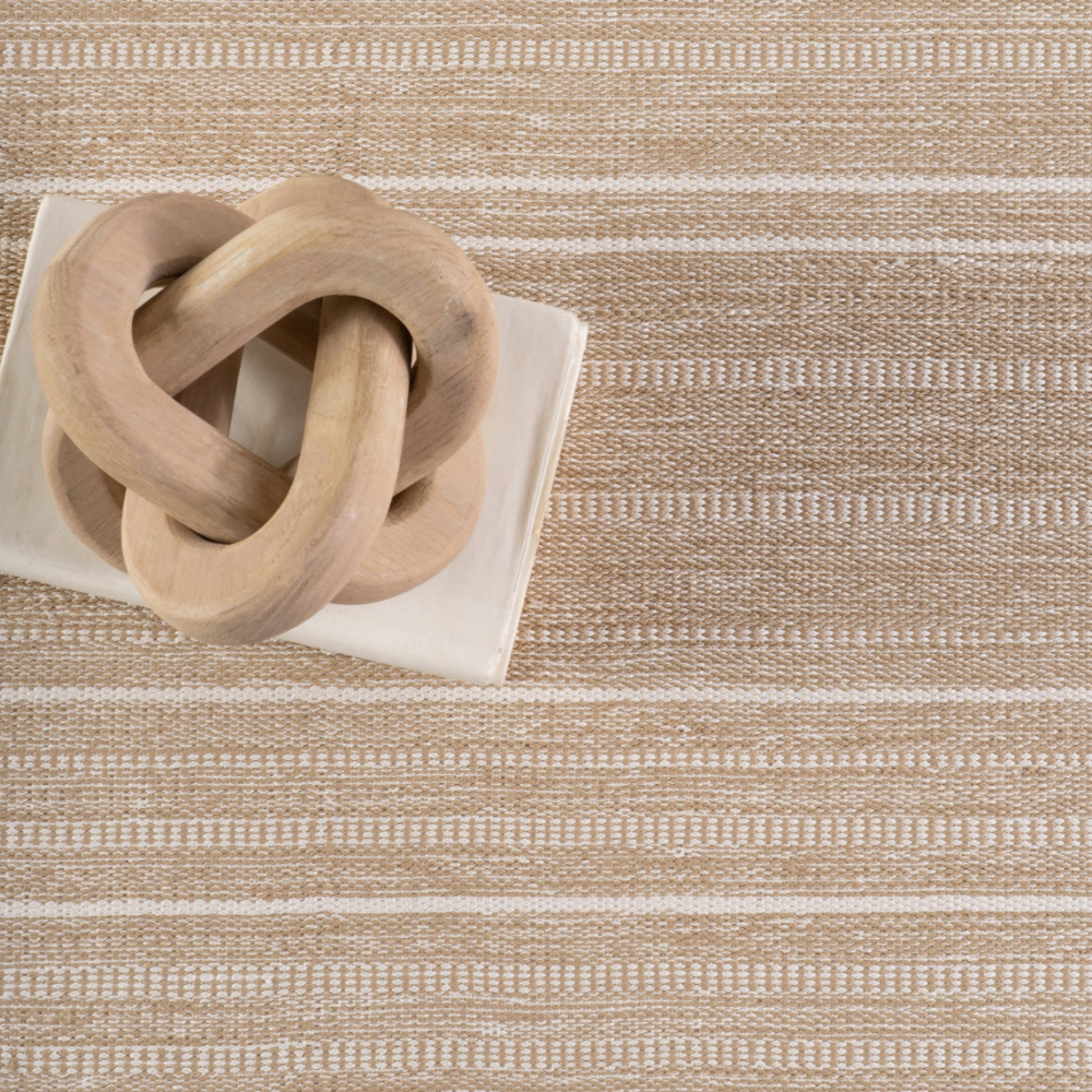 Dash and Albert Skipper Stripe Khaki Handwoven Indoor/Outdoor Rug at Home Smith