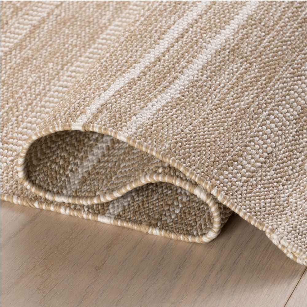 Dash and Albert Skipper Stripe Khaki Handwoven Indoor/Outdoor Rug at Home Smith