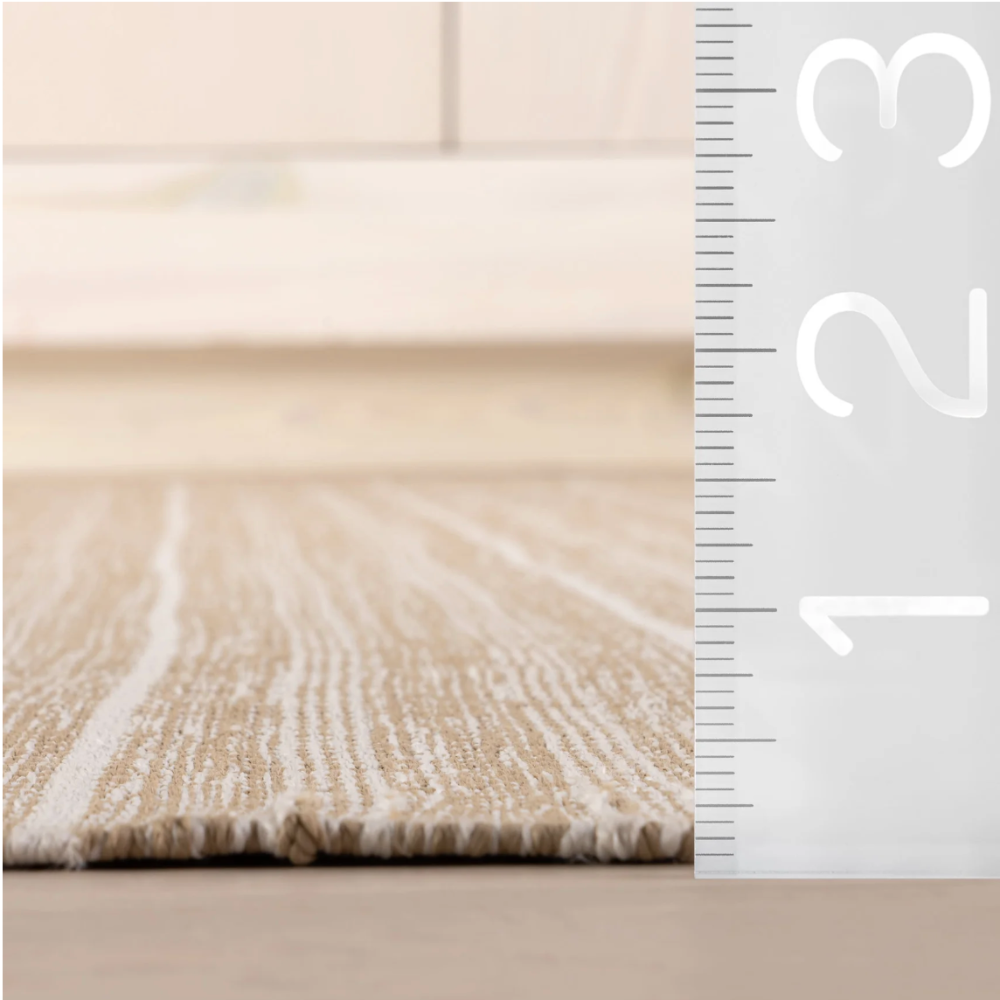 Dash and Albert Skipper Stripe Khaki Handwoven Indoor/Outdoor Rug at Home Smith