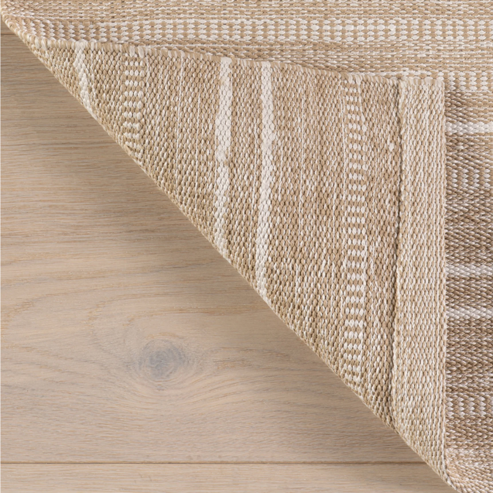 Dash and Albert Skipper Stripe Khaki Handwoven Indoor/Outdoor Rug at Home Smith