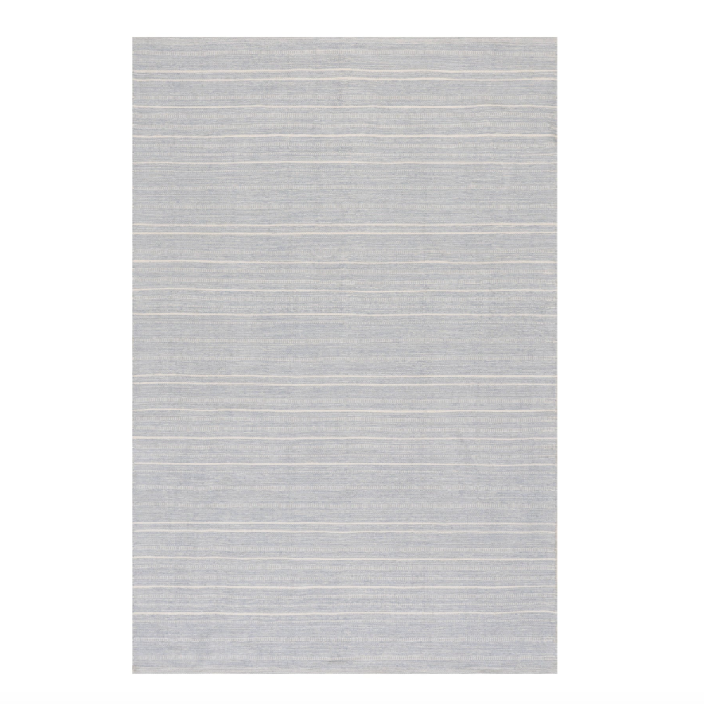 Dash and Albert Skipper Stripe Swedish Blue Indoor/Outdoor rug at Home Smith