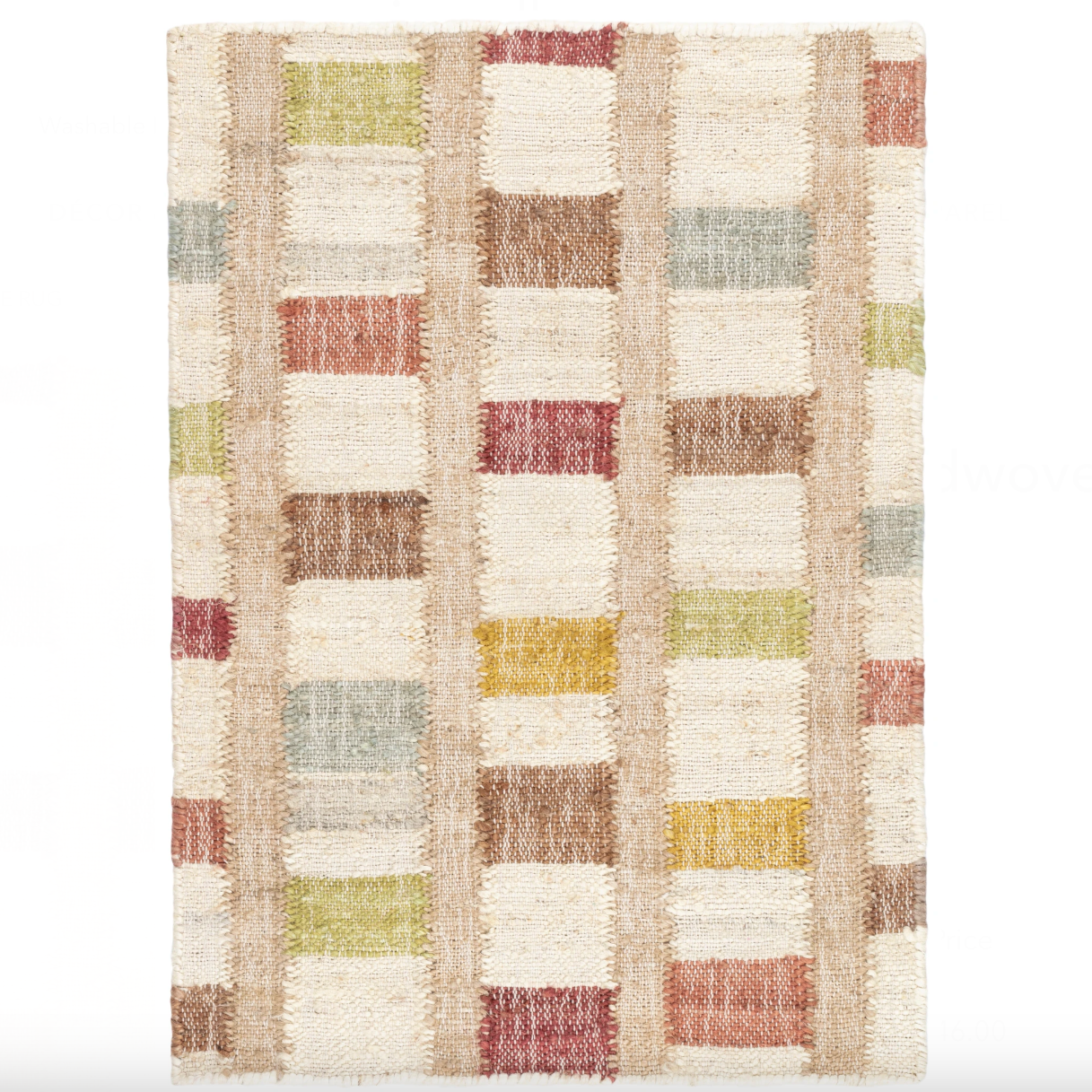 Mosaic Multi Handwoven Jute Rug at Home Smith
