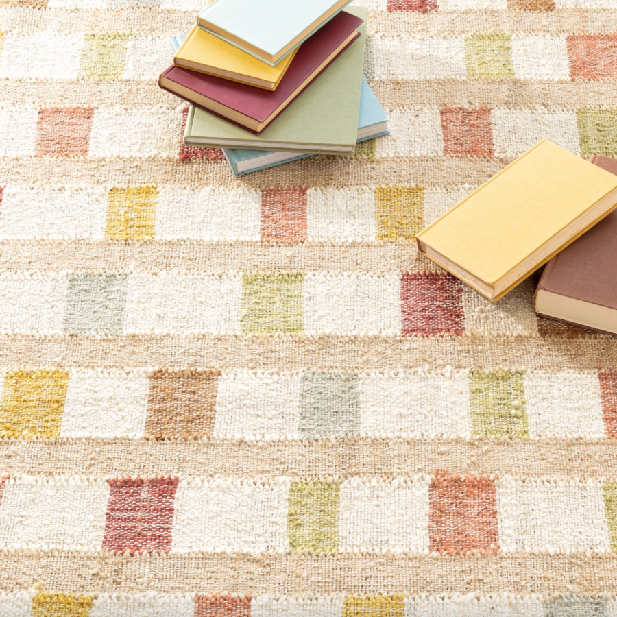 Mosaic Multi Handwoven Jute Rug at Home Smith