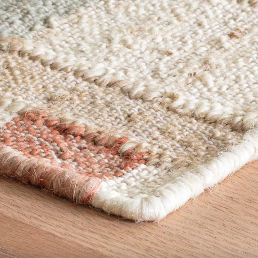 Mosaic Multi Handwoven Jute Rug at Home Smith