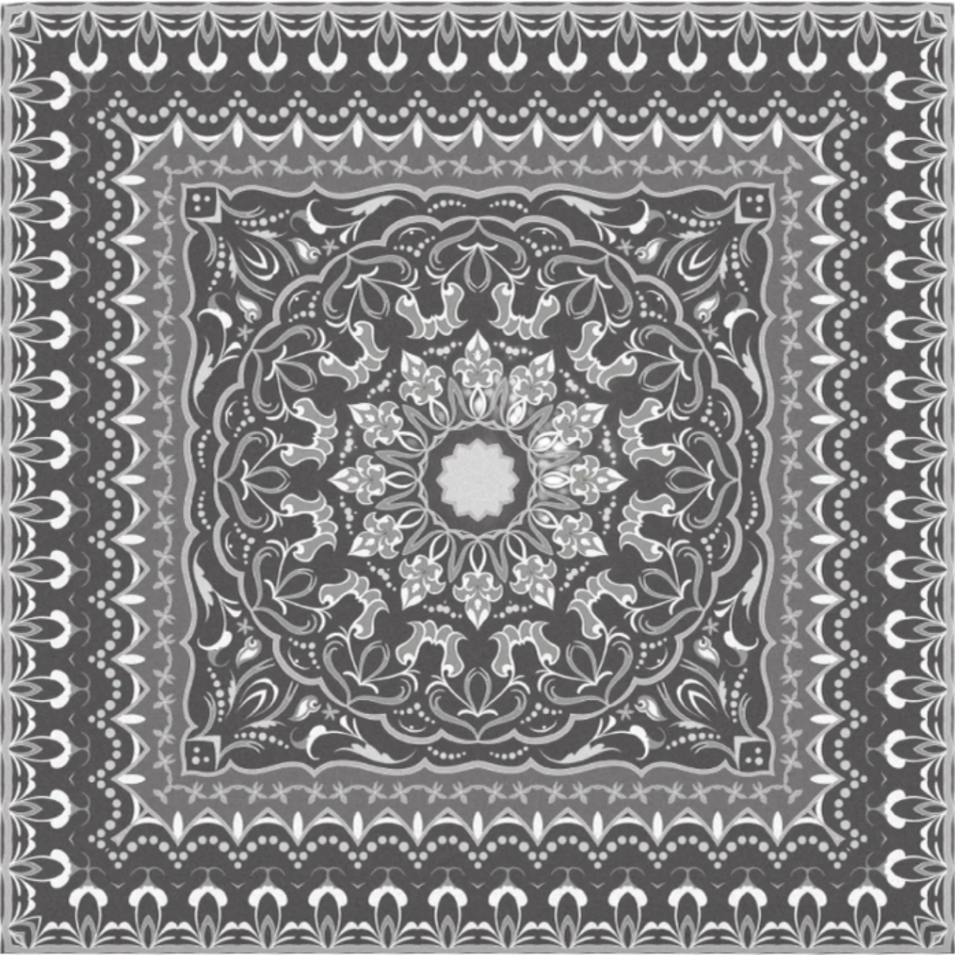 Home Smith Adama Pers Vinyl Rug in Grey Adama Vinyl Mats