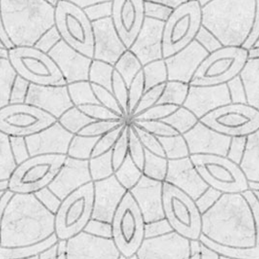 Close up of Adama Dalia Circular Vinyl Mat Rug at Home Smith