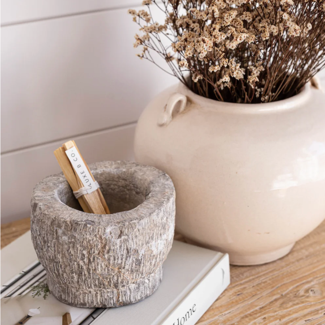 Cream Glazed Vintage Pot at Home Smith