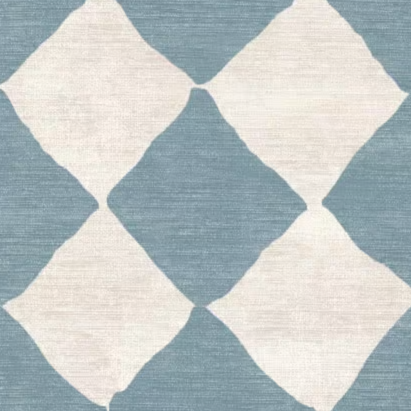 Adama Zeezand Vinyl Rug Detail in Blue at Home Smith