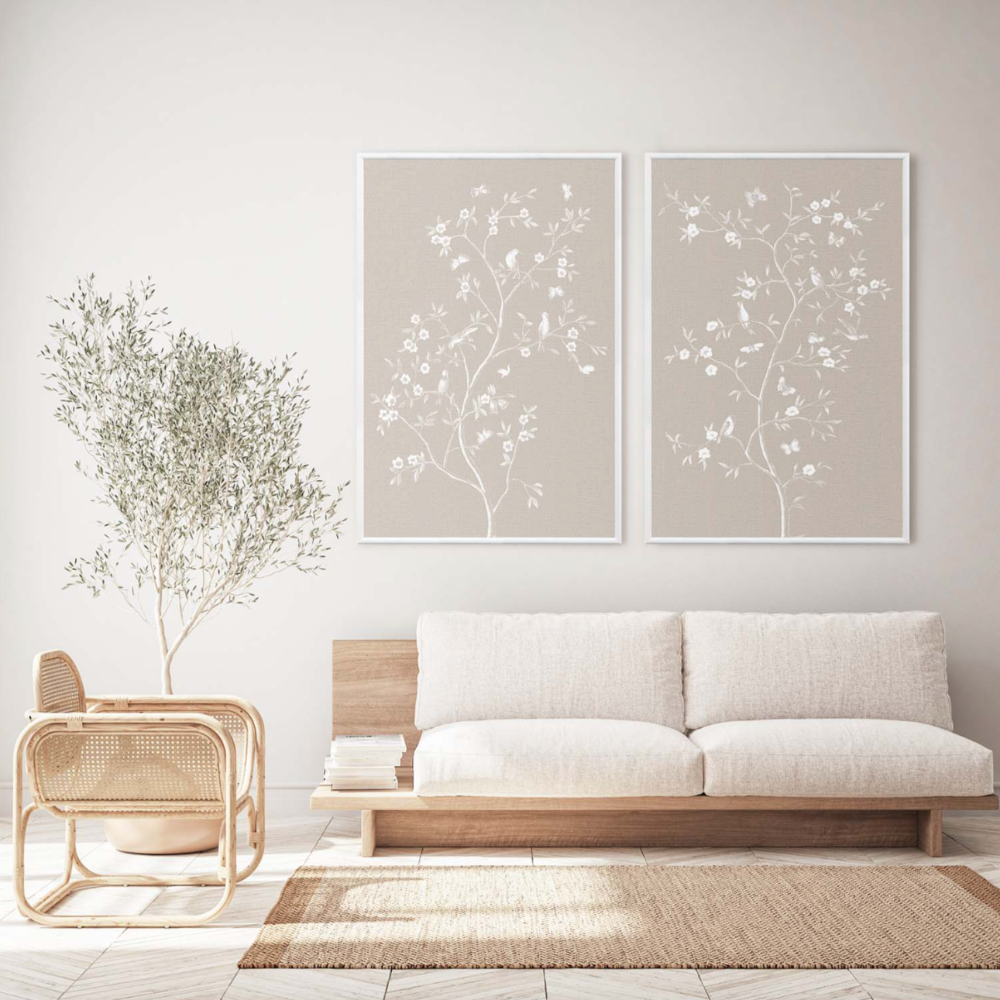 Linen Sanctuary Panel I and II at Home Smith