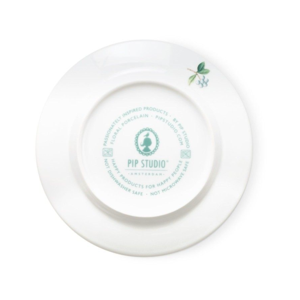 Blushing Birds Blue Porcelain Pastry Plate from Pip Studio at Home Smith