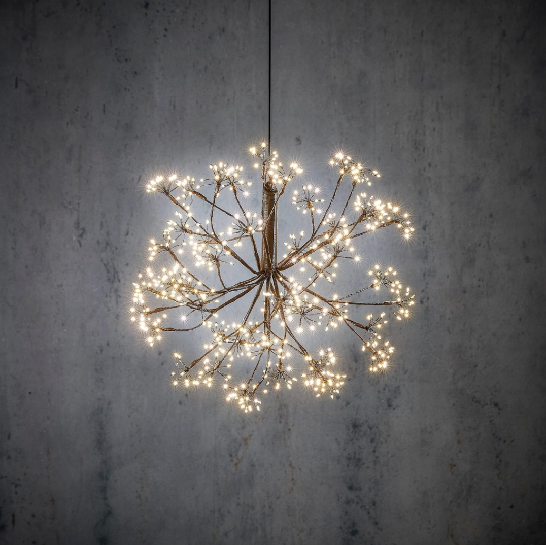 Micro LED Lighted Spheres in Black
