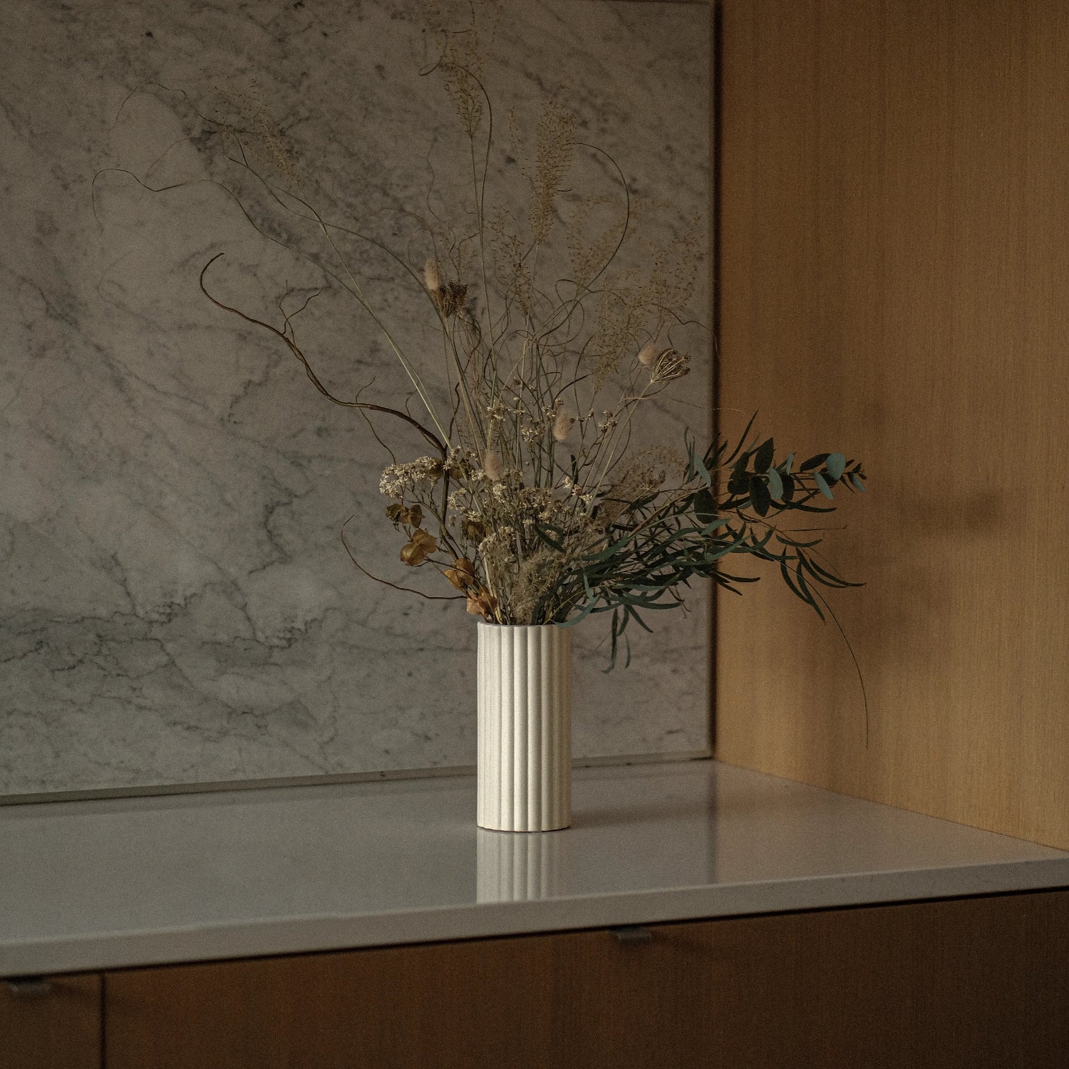 Daisy Medium Cylinder Vase with Floral at Home Smiht