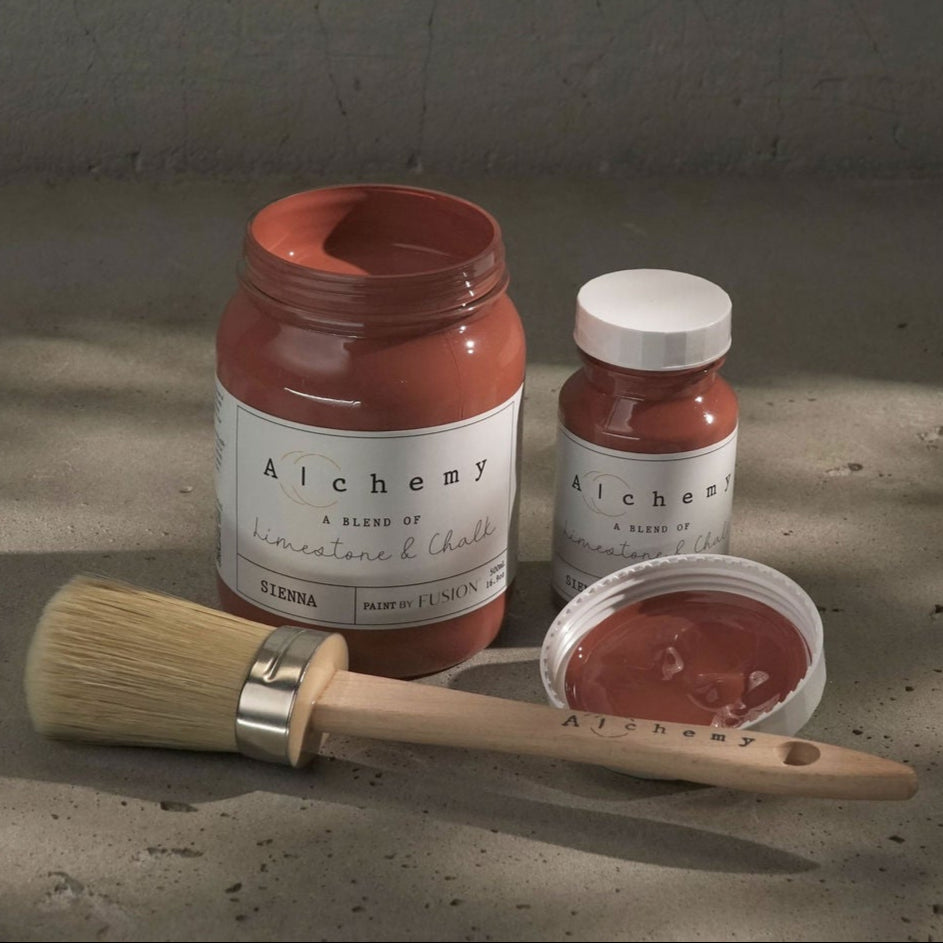 Alchemy Limestone and Chalk Furniture Paint by Fusion in Sienna at Home Smith