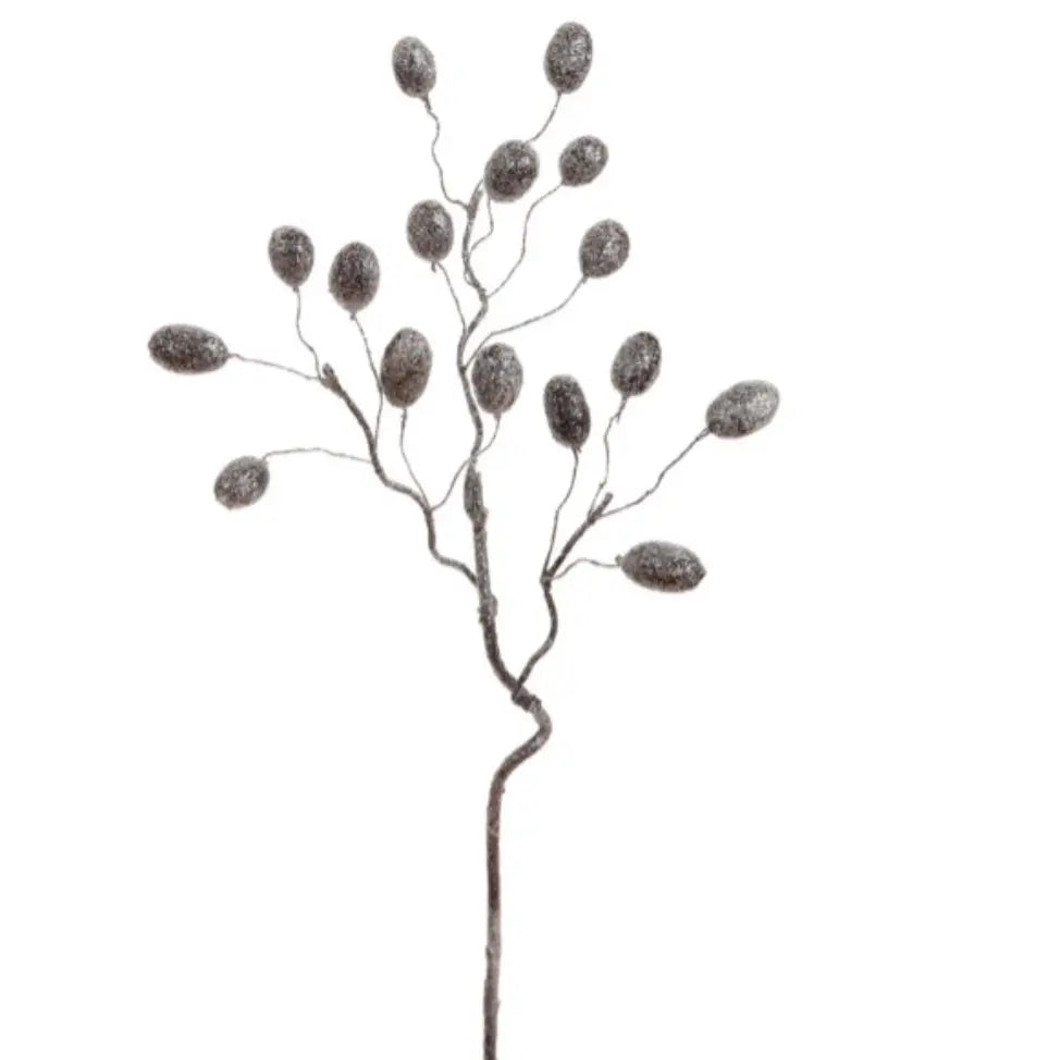 Silver Sparkle Pod Branch - Home Smith
