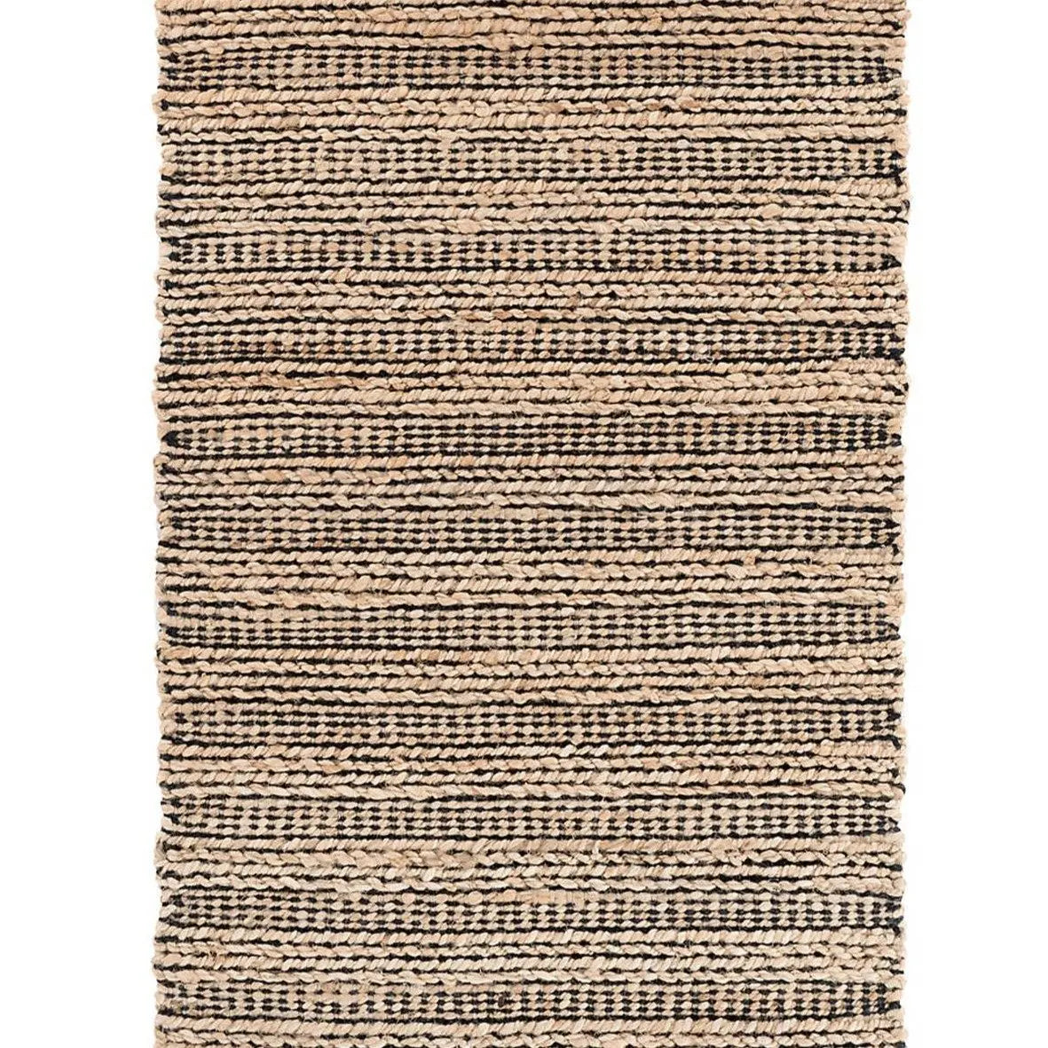 Simba Black Woven Jute Rug - Home Smith