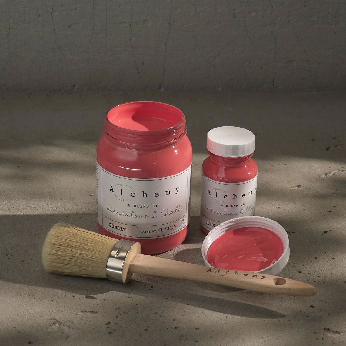 Alchemy Limestone and Chalk Furniture Paint by Fusion in Sunset at Home Smith