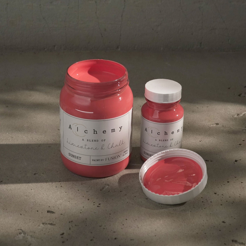 Alchemy Limestone and Chalk Furniture Paint by Fusion in Sunset at Home Smith