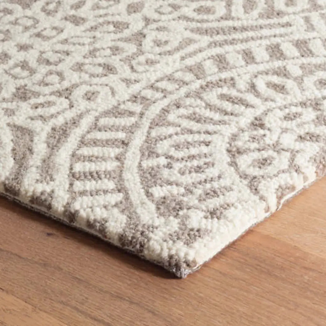 Temple Micro Hook Rug in Taupe - Home Smith