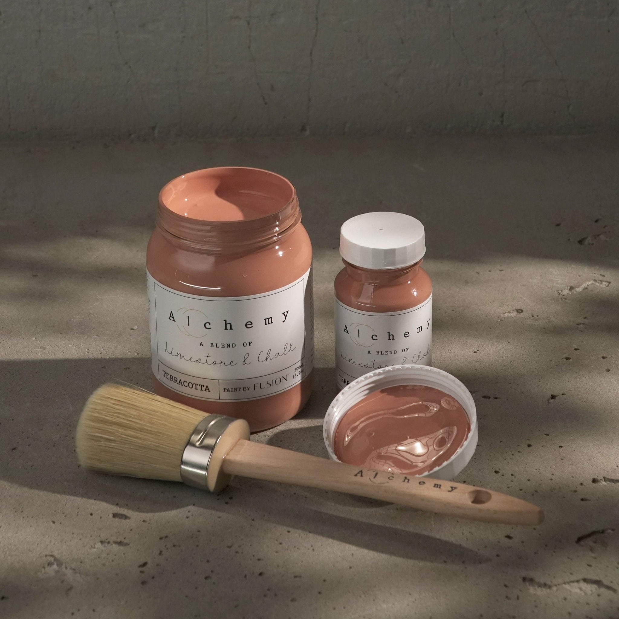 Alchemy Limestone and Chalk Furniture Paint by Fusion in Terracotta at Home Smith