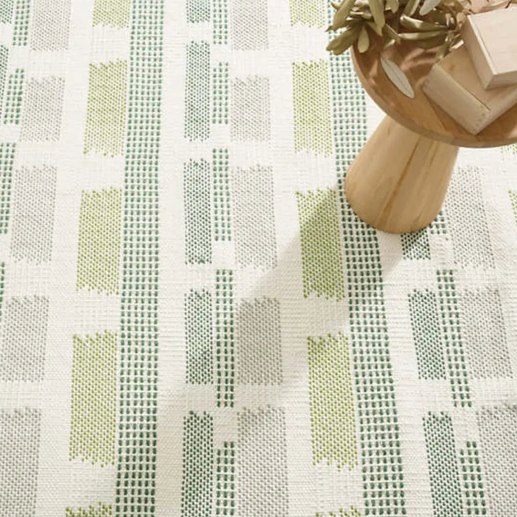 Tread Lightly Green Woven Cotton Rug - Home Smith