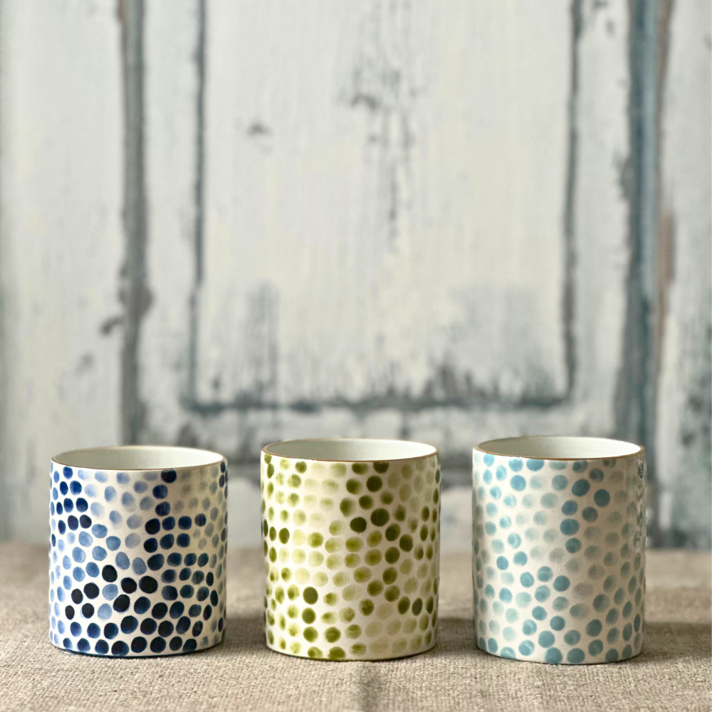 Jill Rosenwald Jilly Vases with Microdot Pattern at Home Smith