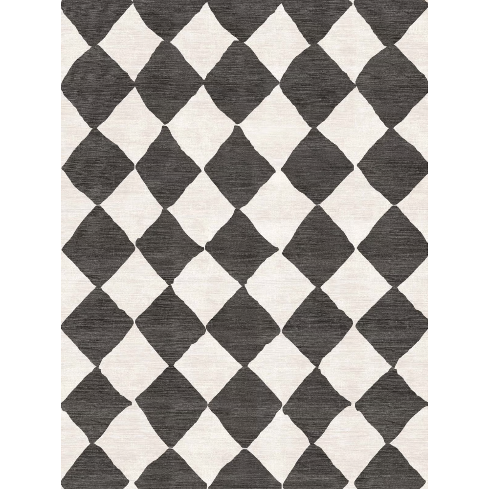 Adama Zeezand Vinyl Rug in Black At Home Smith