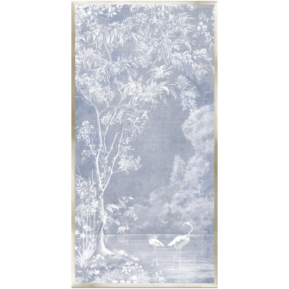 Flaming Sanctuary Panel II in Wedgewood