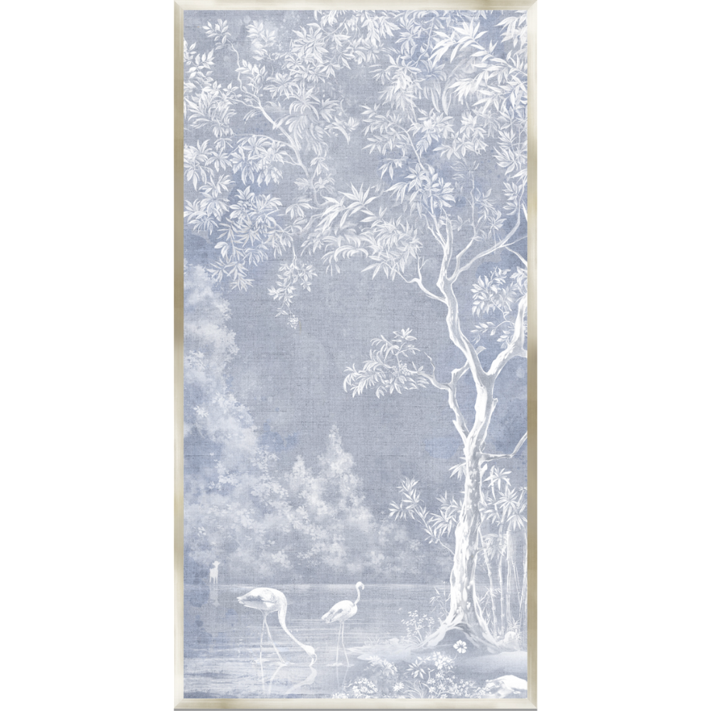 Flamingo Sanctuary Panel I in Wedgewood at Home Smith