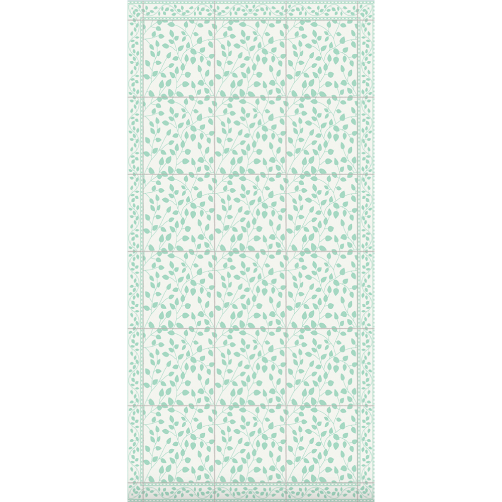 Adama Leaves Vinyl Mat in Green at Home Smith