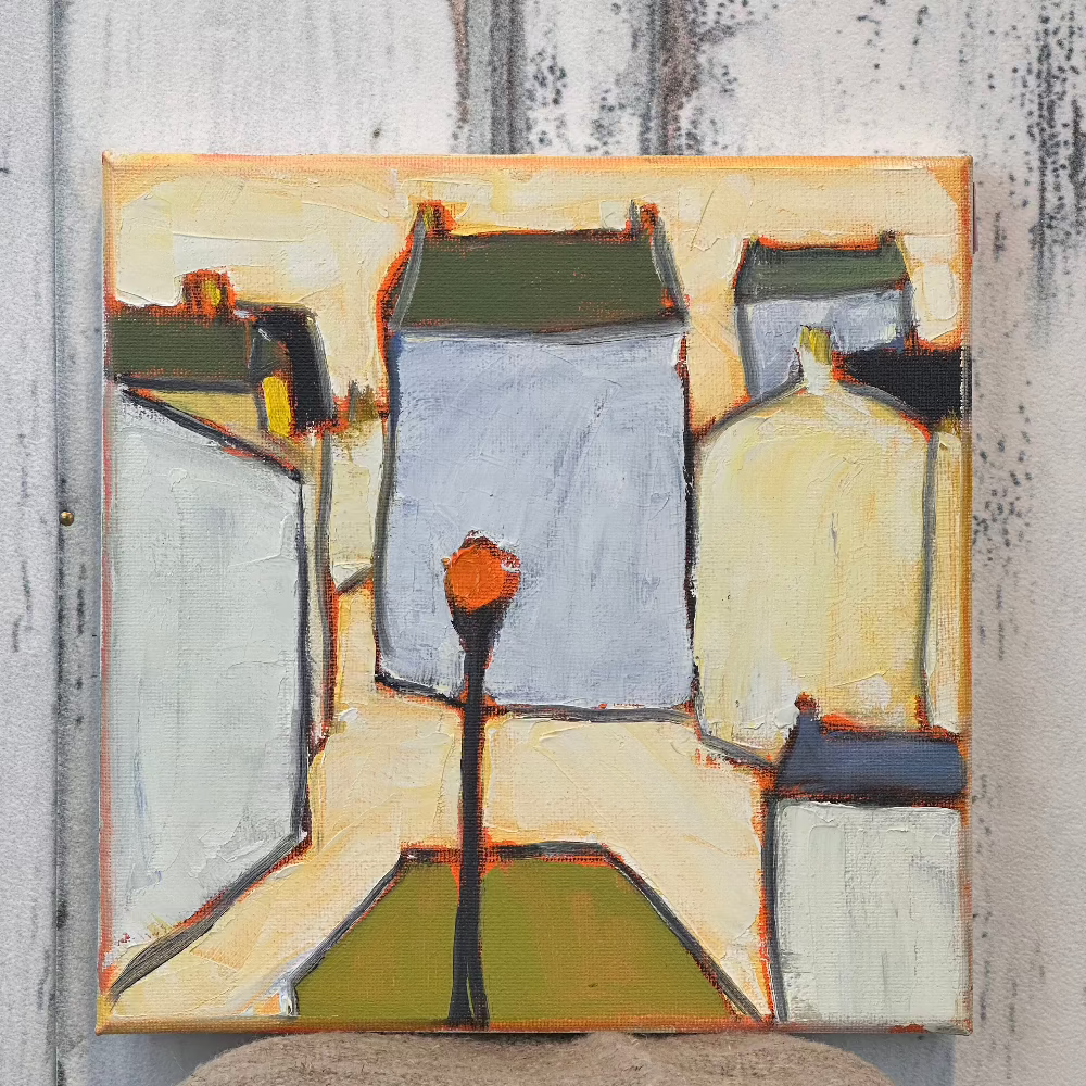 Photo of Village 2 by Robin Grindley, original artwork, oil on canvas at Home Smith