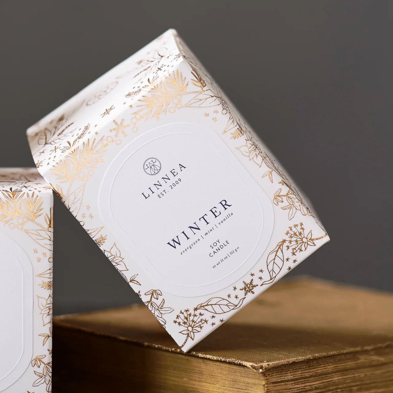 LINNEA Holiday Scented Soy Candle in Winter