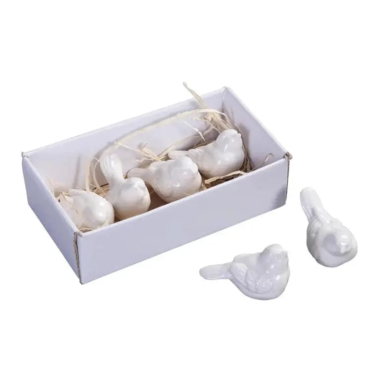 White Ceramic Birds - Home Smith