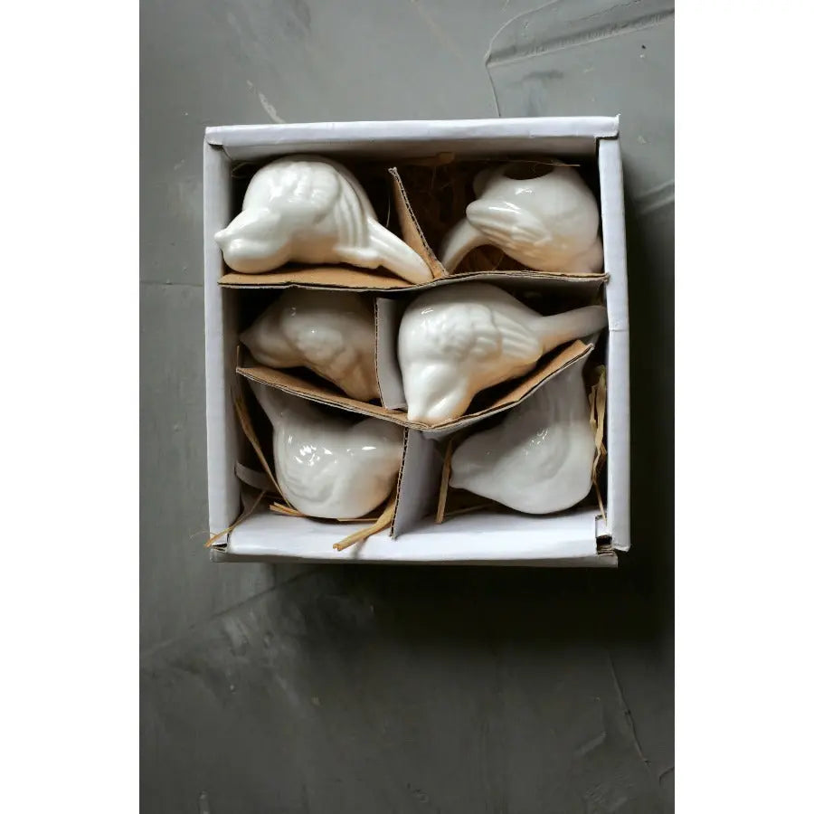 White Ceramic Birds - Home Smith
