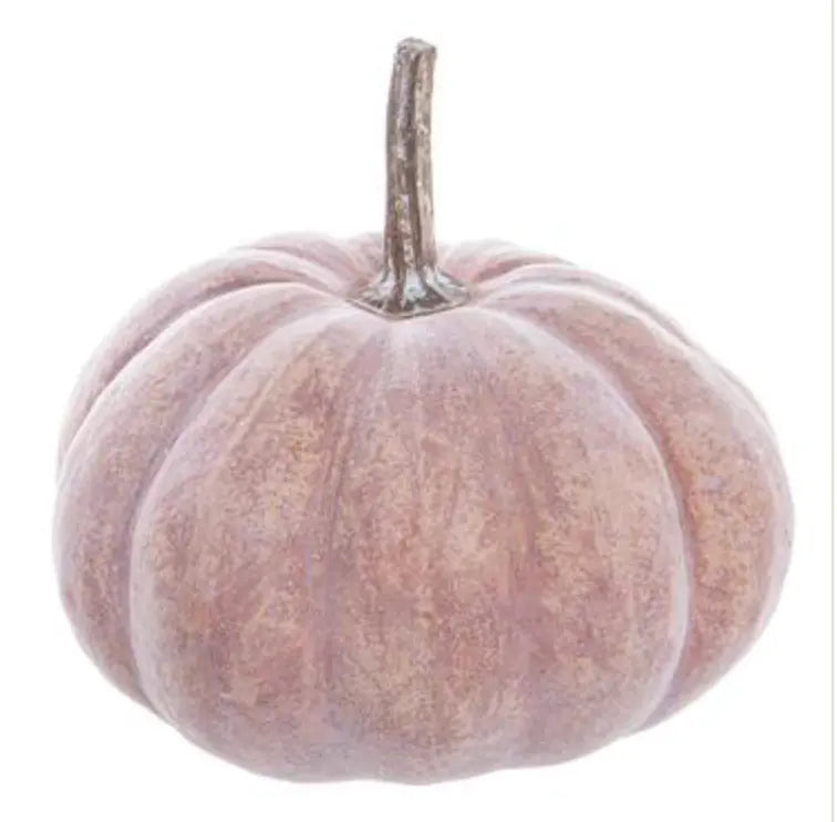Home Smith Whitewashed Orange Heirloom Large Pumpkin Home Smith