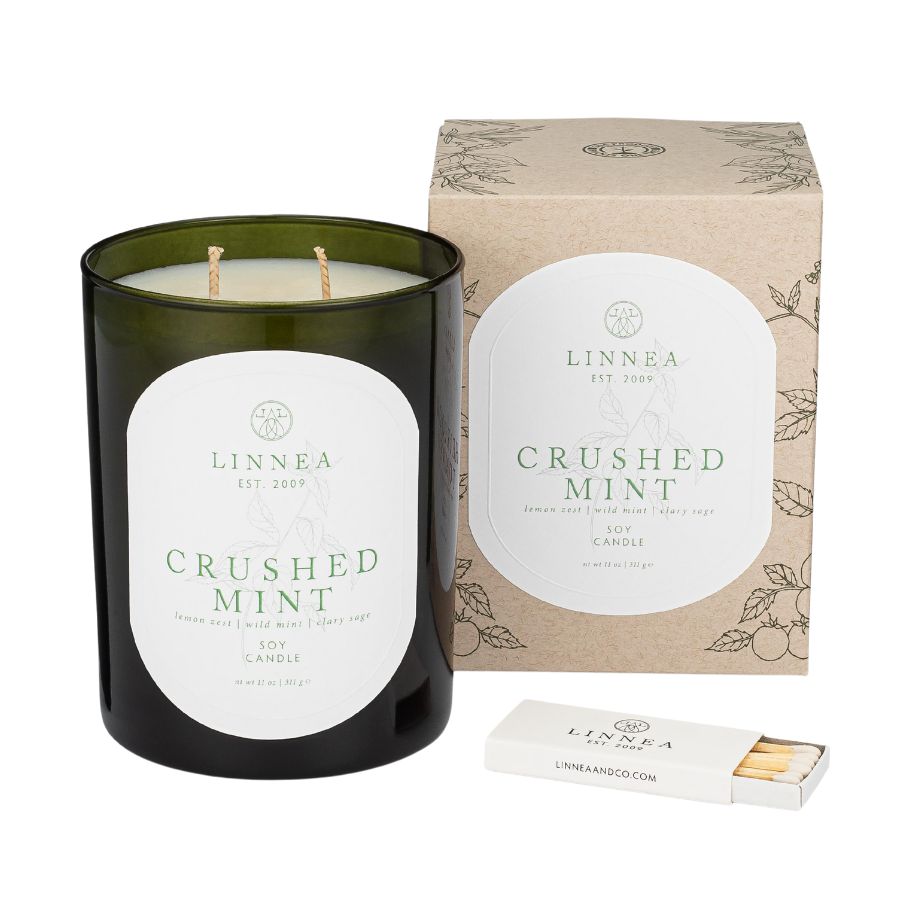 Crushed Mint Scented Candle from Summer Botanik Collection at Home Smith