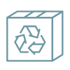 Recycling symbol on a box