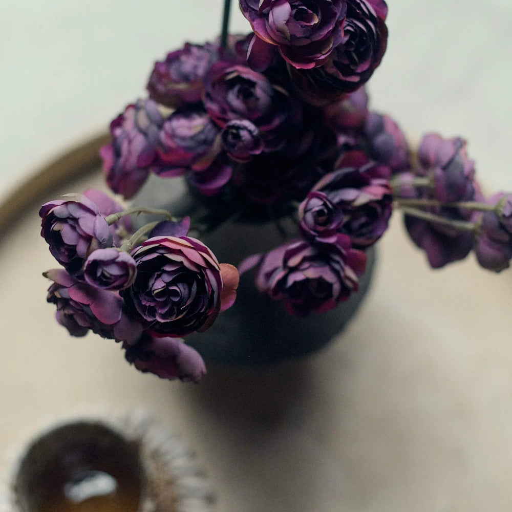 Faux Ranunculus bunch in purple from Abigail Ahern at Home Smith
