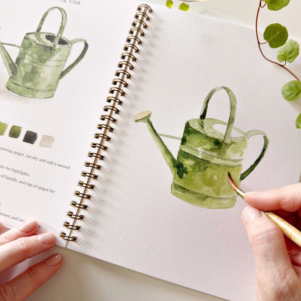 Emily Lex Learn to Paint Garden Watercolour Workbook at Home Smith