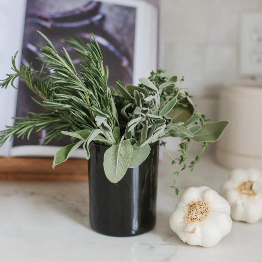 Herb filled vessel from crushed mint candle at Home Smith