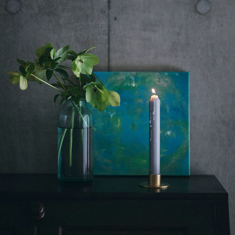 Fog Linen Work Solid Brass Candle Holder at Home Smith