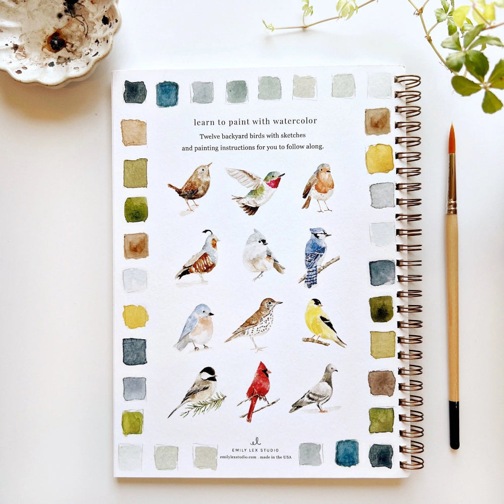 Birds Watercolour Workbook by Emily Lex at Home Smith