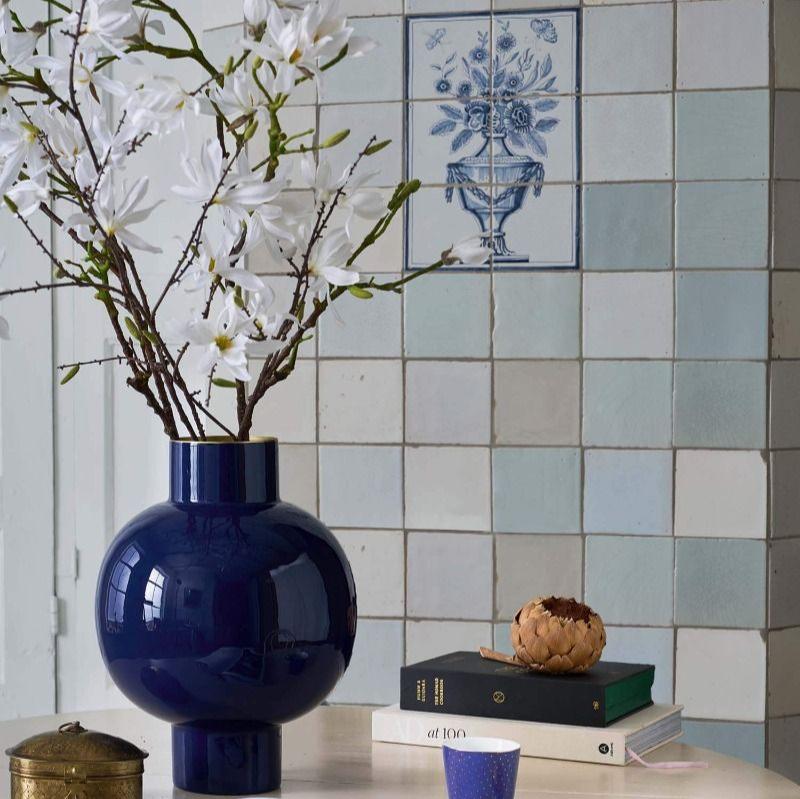 Vase Metal Royal Blue at Home Smith
