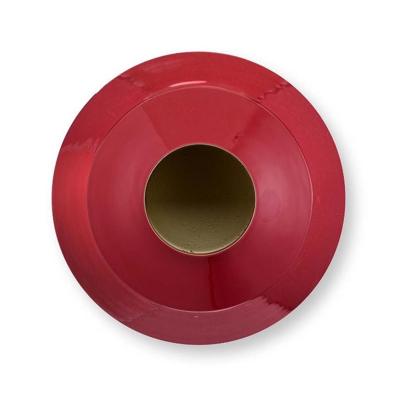 Vase Metal Dark Mid Red at Home Smith